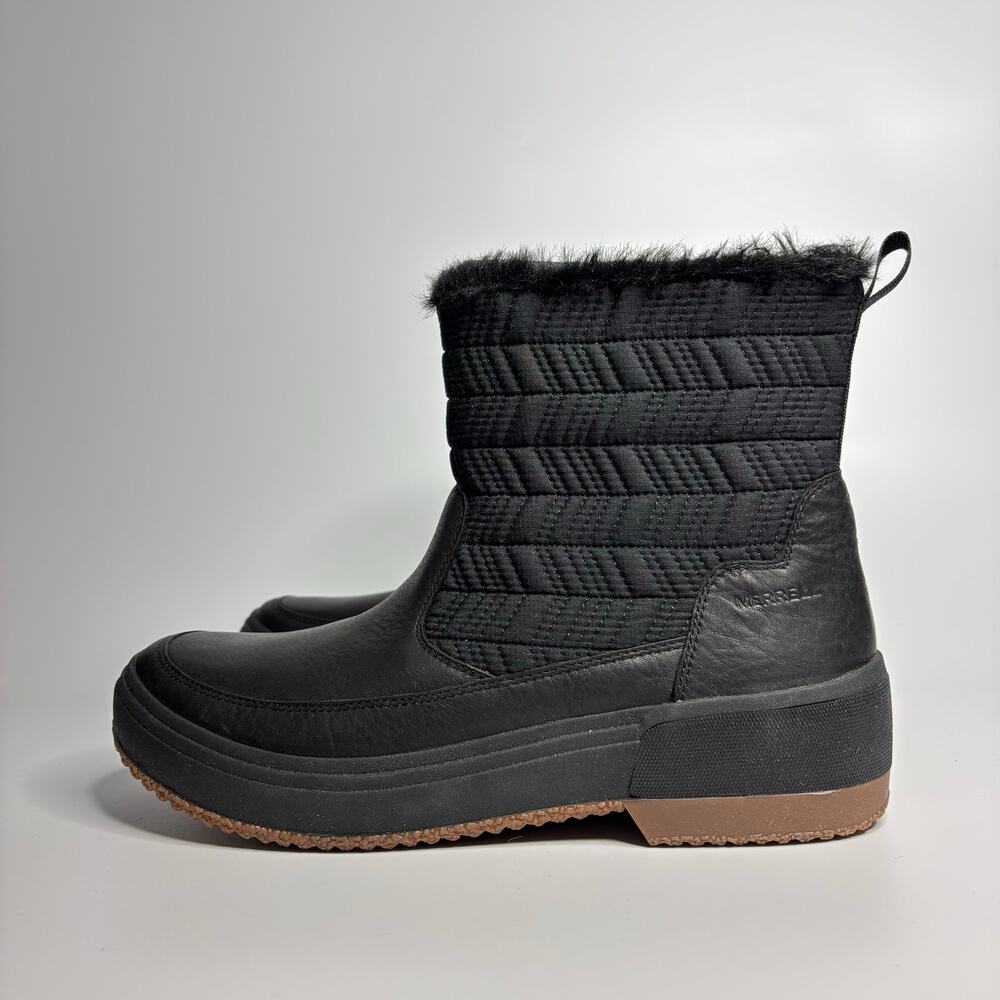 Merrell Haven Bluff Polar Waterproof Boots in Black - Picture 2 of 9